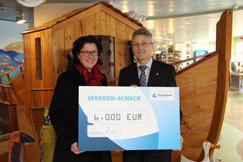 Die Stuttgarter überreicht 6.000 €-Spende