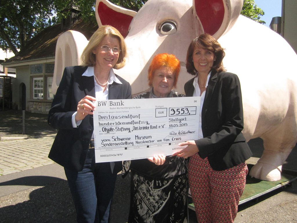 Das Schweinemuseum unterstützt zum vierten Mal die Olgäle-Stiftung