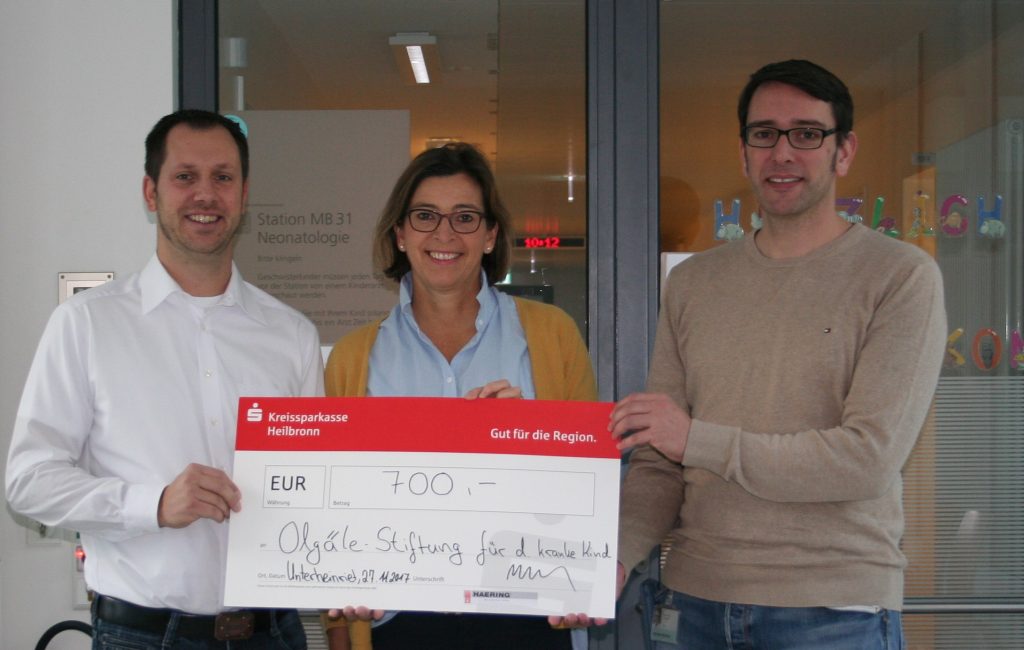 Firma Haering spendet für die Neonatologie