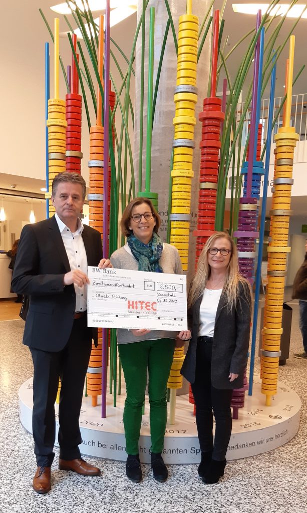 Weihnachtsspende der Firma HITEC Messtechnik aus Niedernhall