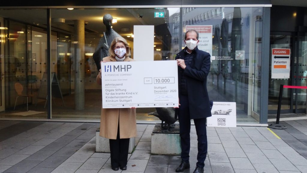 MHP spendet 10.000 Euro zugunsten der Kinderkardiologie