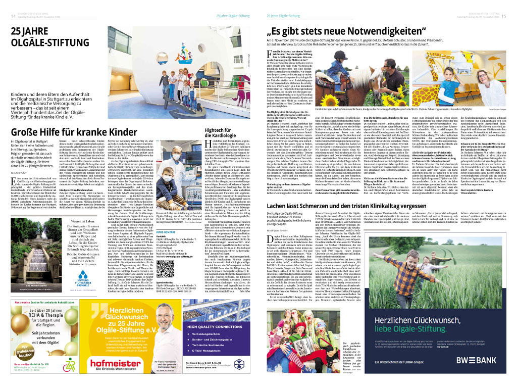 Sonderveröffentlichung in der Stuttgarter Zeitung/Nachrichten