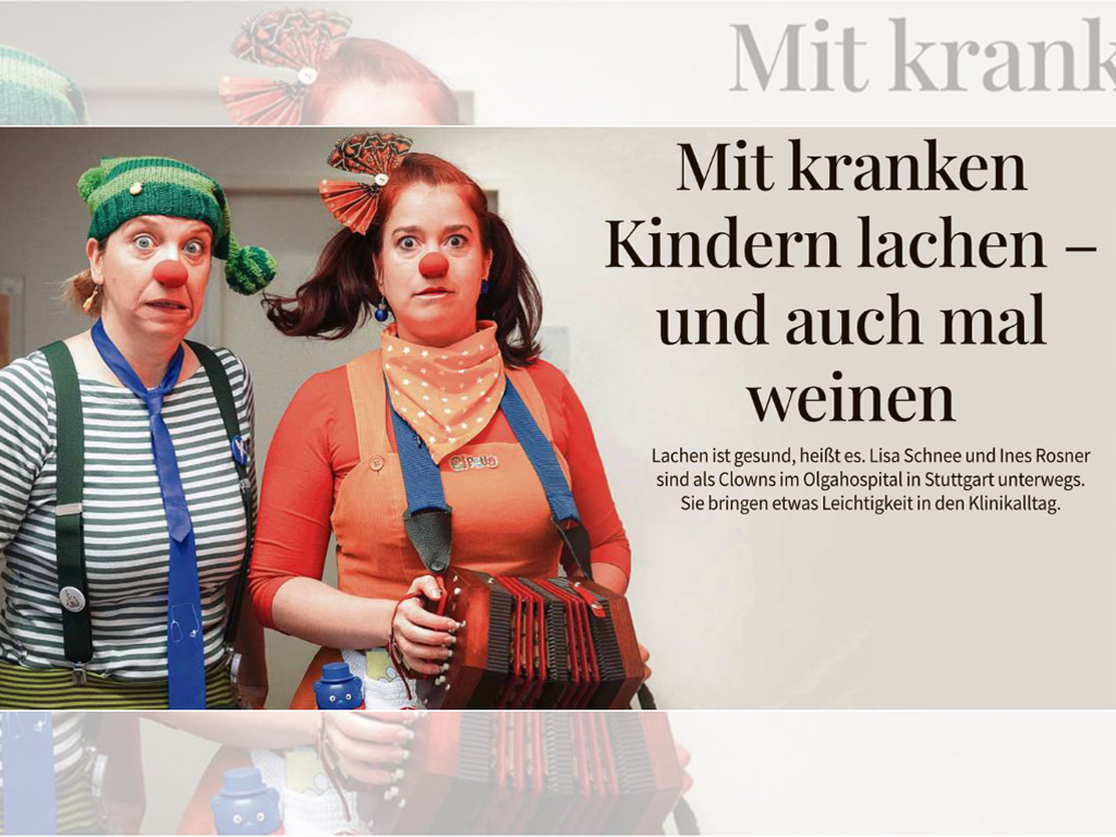 Zeitungsartikel über die Klinikclowns