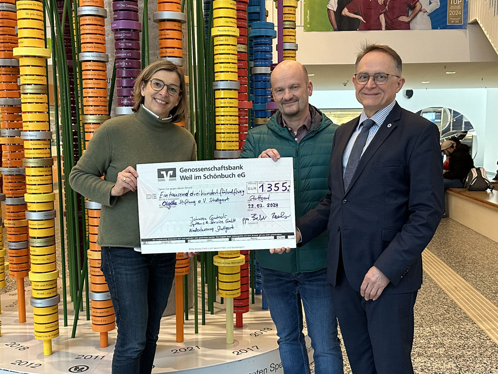 Mitarbeitende von Johnson Controls spenden für die kranken Kinder