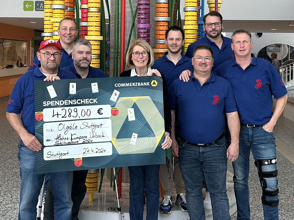 Erneut unterstützen die Stammtischfreunde Hahna Cumpana die Olgäle-Stiftung