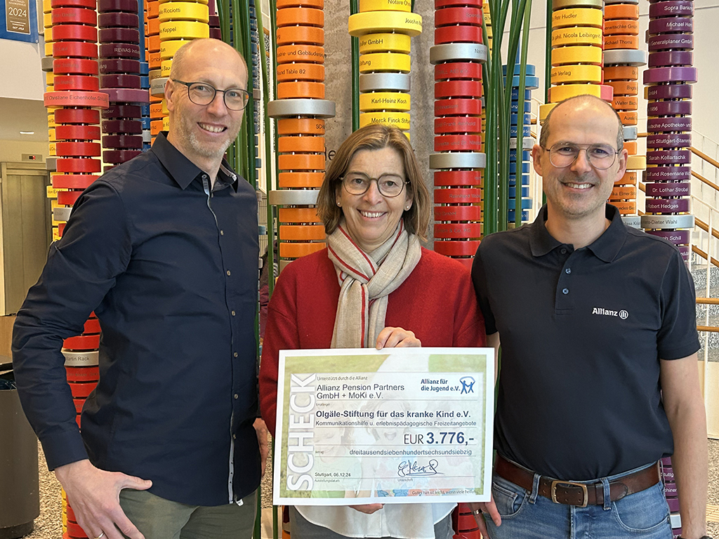 Spende der Montagskicker e.V. / Allianz für die Jugend