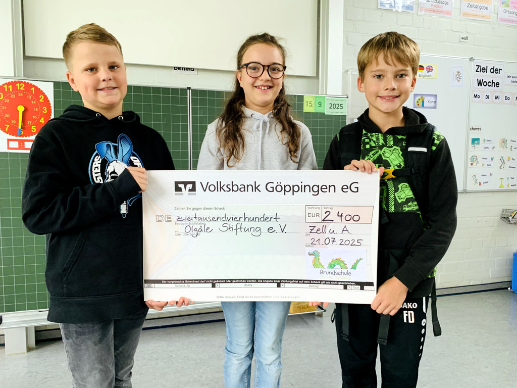 Spendenlauf der Grundschule Zell u. A.