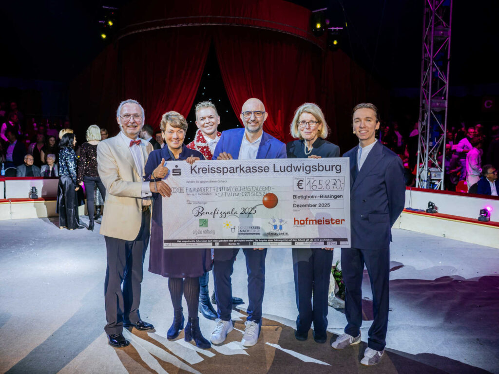 Erneut großzügige Spende der Hofmeister Circus Benefizgala